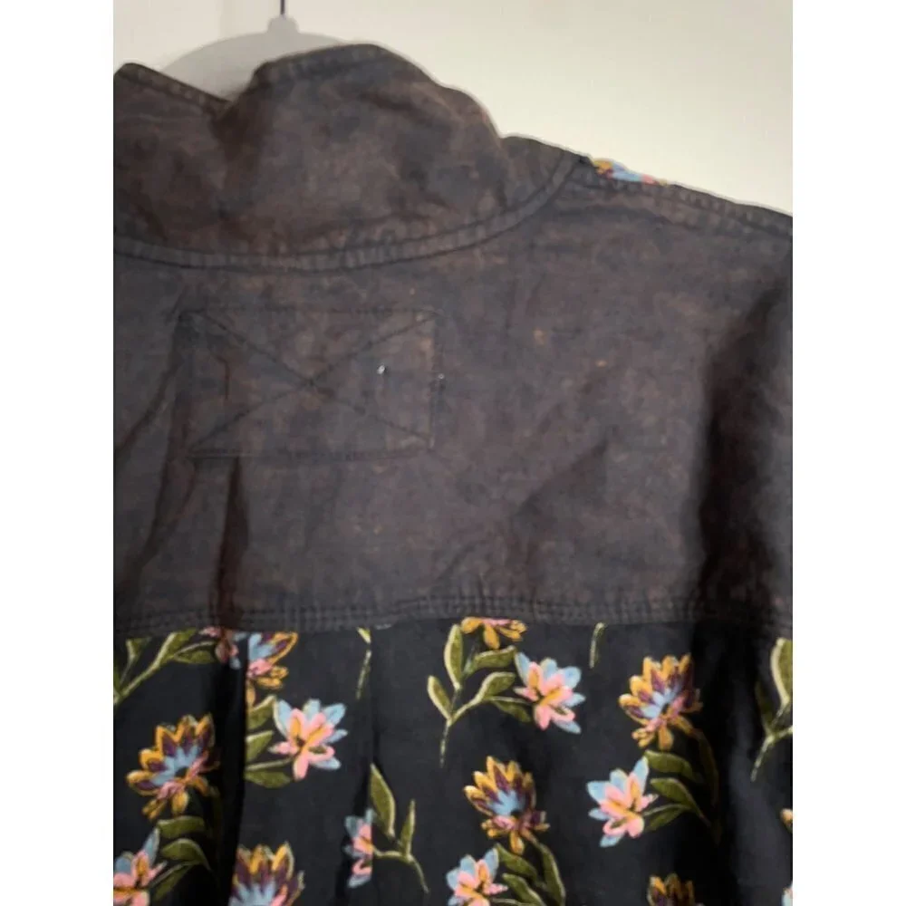 Free People Summer of Surf Pullover Button Henley Top Long Sleeve Size L NEW - Picture 9 of 10